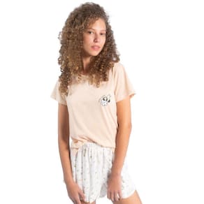 Conjunto Pijama Abelinha Abelha Roupa Dormir Verão Calor