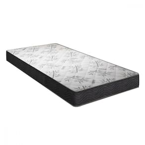 Colchão Solteiro De Espuma D33 Kairo 88x188 X19 Com Eps Preto Com Branco