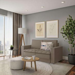 sofá 3 lugares retrátil nion suede bege 180 cm