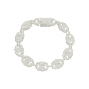 Pulseira Feminina Cravejado Ice Cuban Bracelete De Prata 925