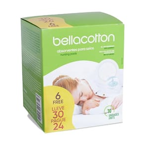 Absorvente Para Seios Bellacotton Toque Suave Leve30Pague24