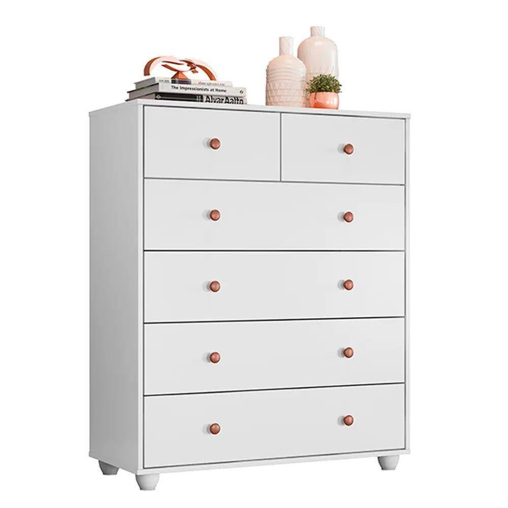 Cômoda Vittoria Em Mdp Com 6 Gavetas Branco Fosco Star Confort Branco Fosco