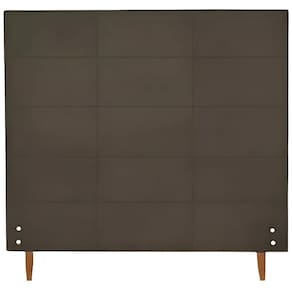 Cabeceira Estofada Cama Solteiro 100 Cm Raissa Suede Marrom