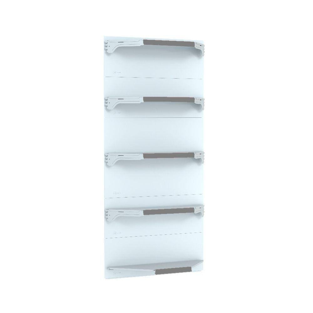 Kit 5 Bandejas Para Gondola Canto 170 Fit 40/60 Branco Pe Ci