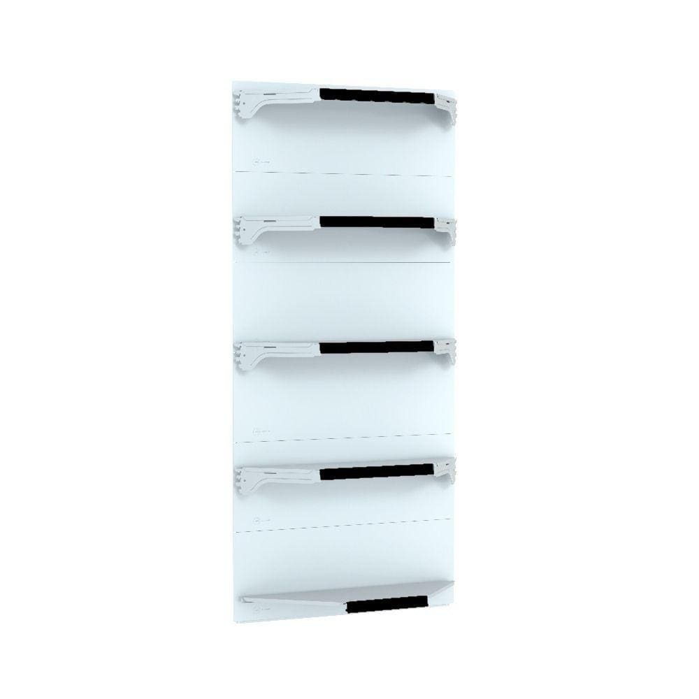 Kit 5 Bandejas Para Gondola Canto 170 Fit 40/60 Branco Pe Pr