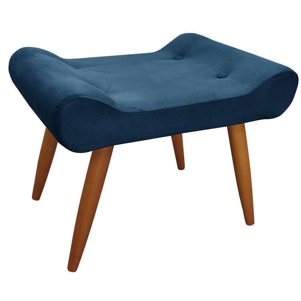 Puff Decorativo Lara Veludo Speciale Home Azul