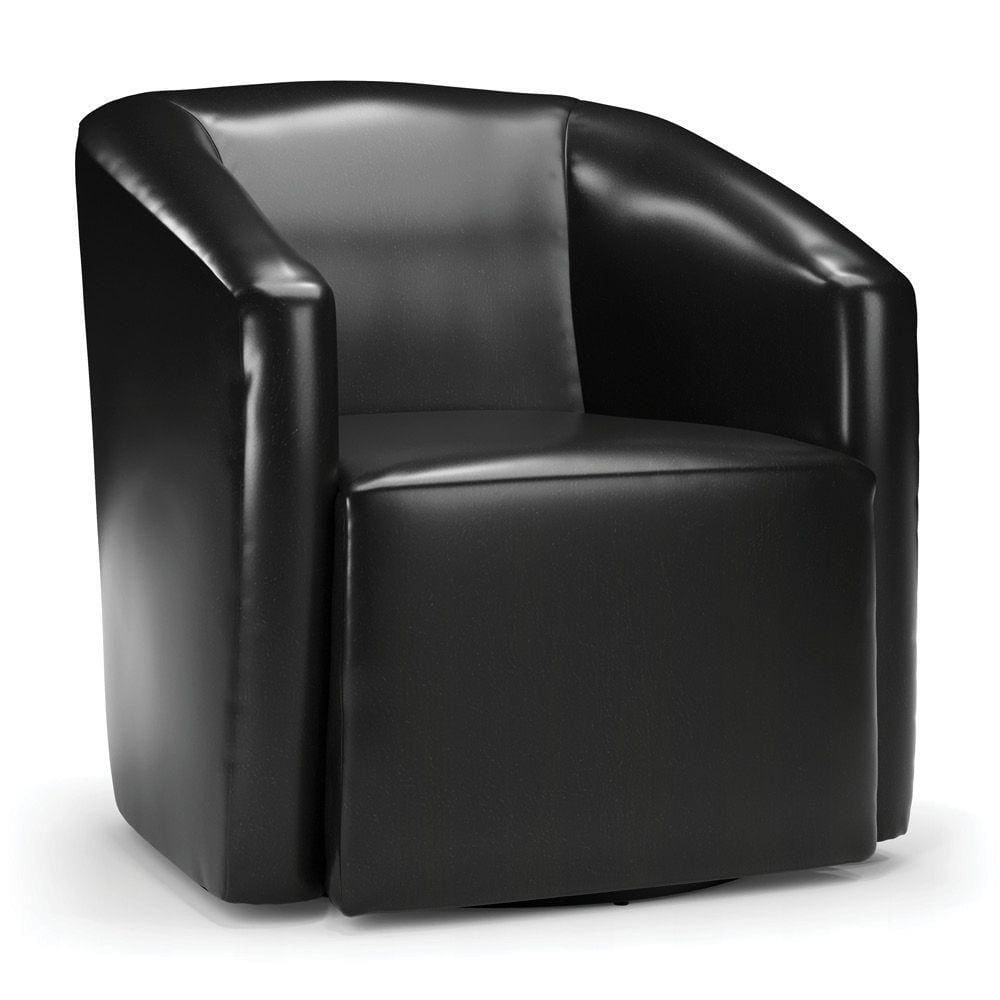 Poltrona Stella Max Corano Preto Base Giratória - D\\`rossi