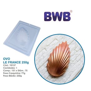 Forma Especial ovo le france 250g c/ silicone 3 partes pascoa bwb 10137