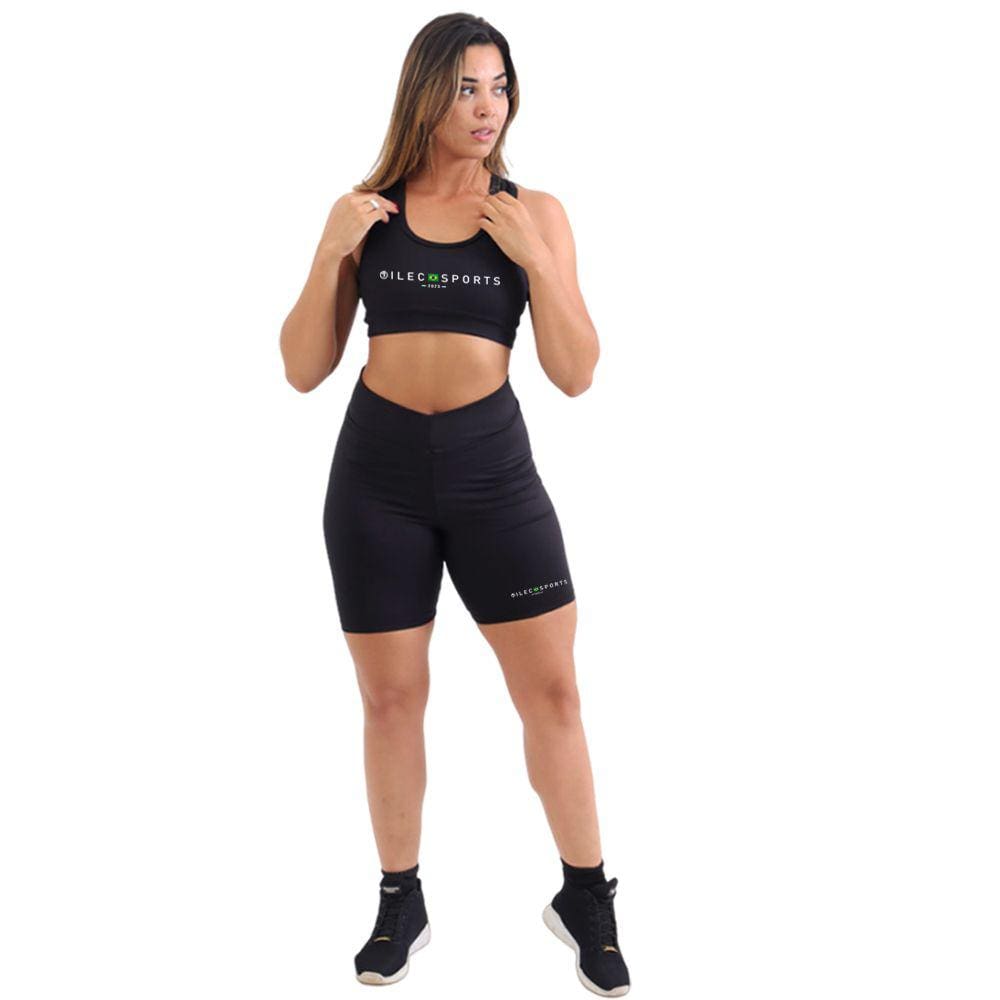 Conjunto Fitness Top e Bermuda pra Academia e Caminhada - Novidades Oilec Sports