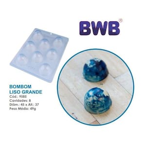 Forma Bombom liso grande simples Chocolate bwb 9585 Tradicional Páscoa