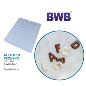 Forma simples alfabeto pequeno pascoa bwb 708 Tradicional Chocolate