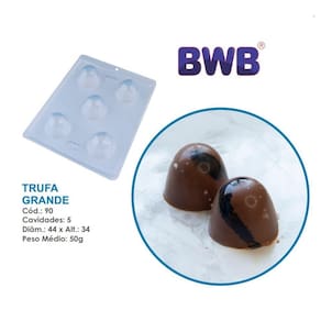 Forma para trufa grande 50g simples pascoa bwb 90 Tradicional Chocolate