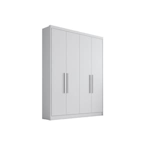 Guarda Roupa Solteiro 4 Portas E 3 Gavetas Moderni Branco - Novo Horizonte