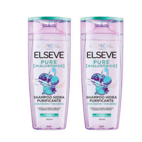 Shampoo Elseve Pure Hialuronico 400ml - KIT C/ 2 UNIDADES