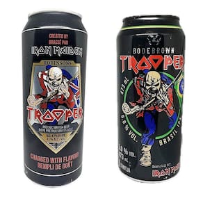 Kit Cervejas Iron Maiden Compare Trooper Brasil X Inglaterra