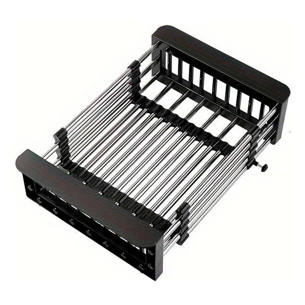 Escorredor Extensível Cuba Pia Inox Ajustável Cesto Preto