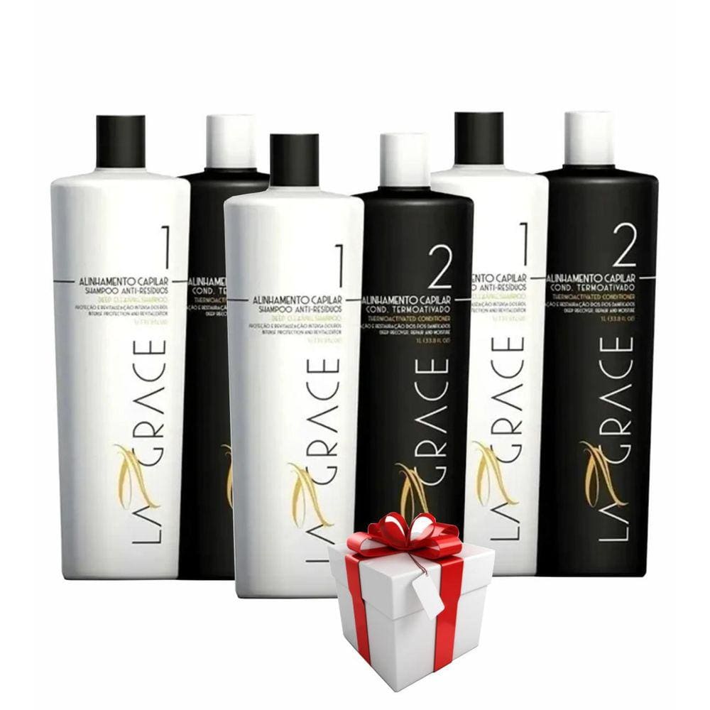 3 Kits - La Grace Escova Redutora Lagrace +