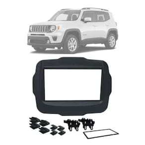 Moldura Fiamon 2 Din preta Jeep Renegade 2015 á 2019