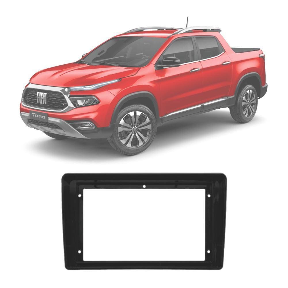 Moldura 2 din Fiamon Fiat Toro 2022 Black Piano 9” Polegadas