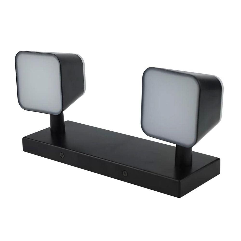 Arandela Andy Quadrada Preto 28cm Led 14W 3000K Bivolt