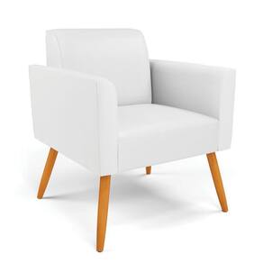 Poltrona Pés Palito Castanho Marisa Corino D03 - D\`rossi Cor Branco