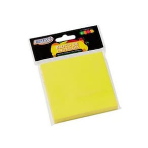 Bloco Adesivo de Anotações BRW Neon 76X76mm 100 Folhas