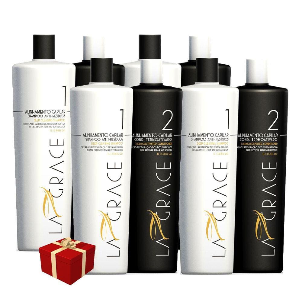 4 Kits - La Grace Escova Redutora Lagrace +