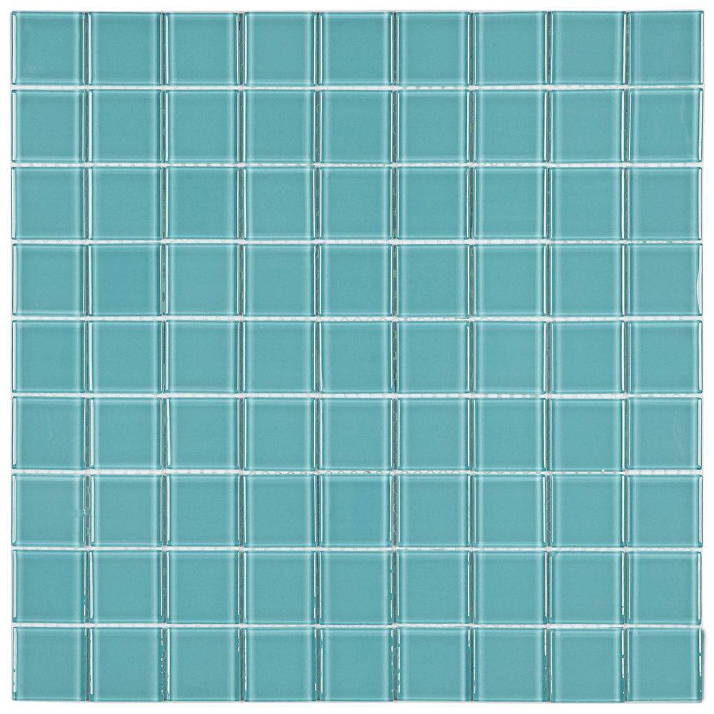 Pastilha de Vidro Cristal Glass Mosaic 29,2cmx29,2cm Placas Verde Médio