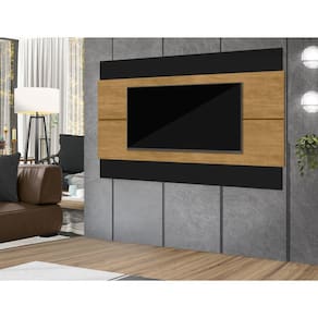 Painel para Tv 180 X 128 Cm Mdp Berlim Preto/Marrom