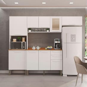 Cozinha Compacta 4 Peças 9 Portas 2 Gavetas Bella Branco