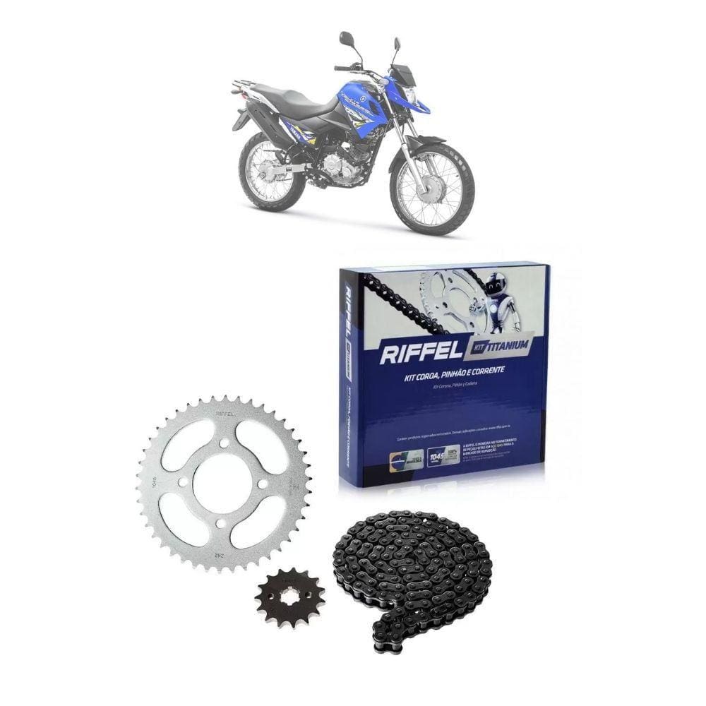 Kit Relação Transmissão Riffel 91161 XTZ 150 Crosser 2014-2022