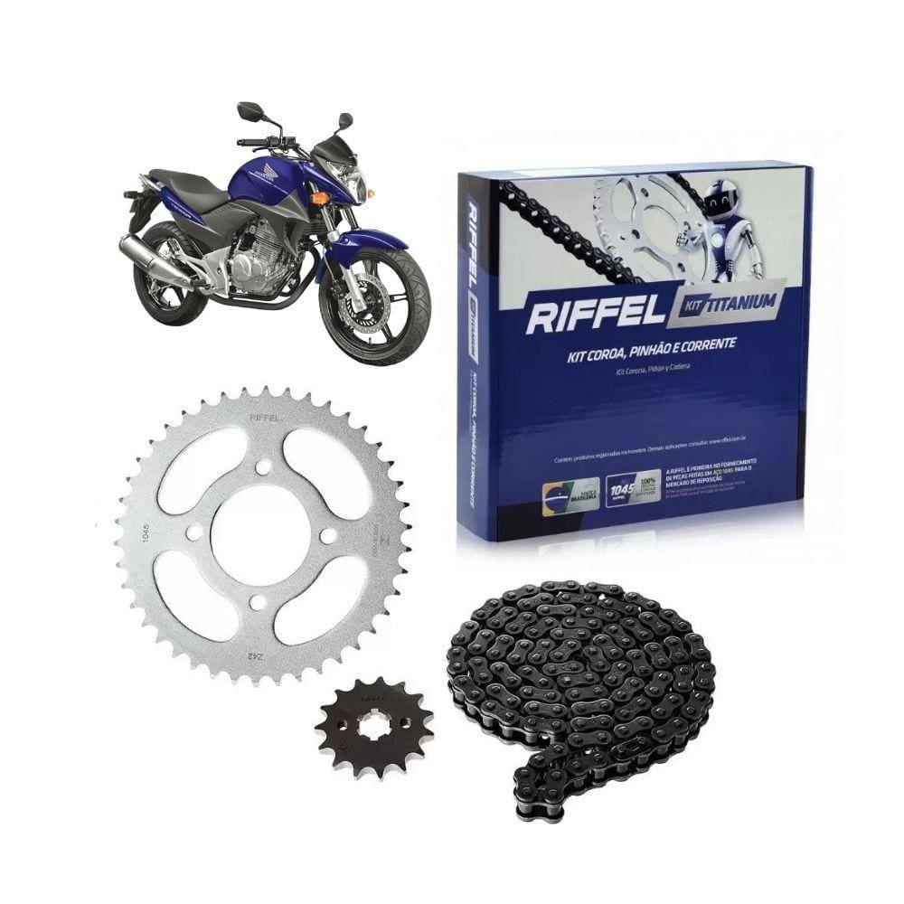 Kit Relação Transmissão Riffel 91050 Honda CB 300R 2009-2015