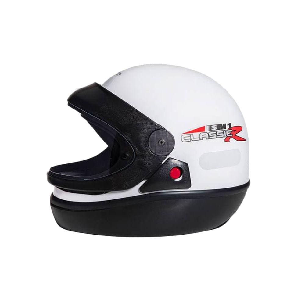 Capacete Taurus Classic Branco Fechado Tamanho 56