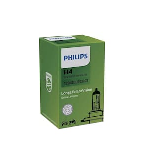 Lâmpada Halógena H4 LongLife EcoVision Philips 55/60W 12V