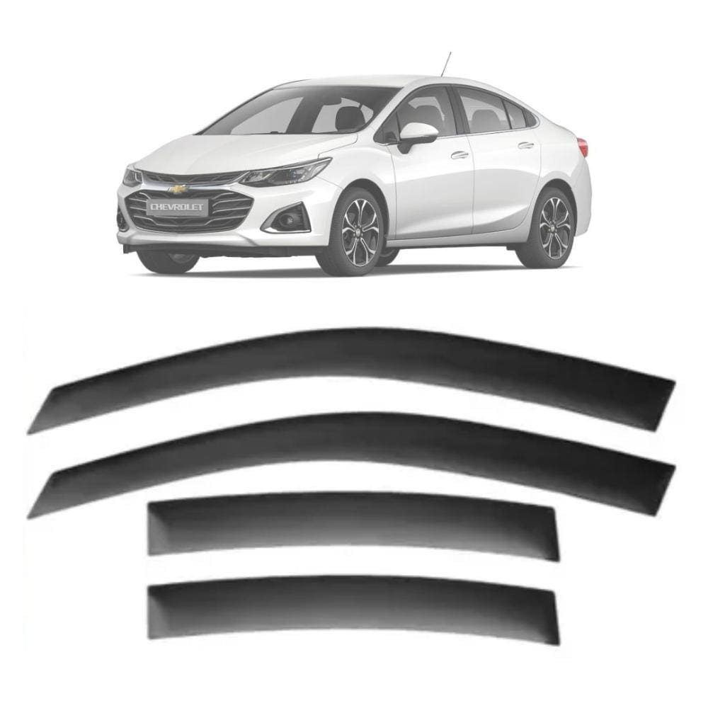 Calha de Chuva Fumê TG Poli Chevrolet Cruze 2017 até 2022