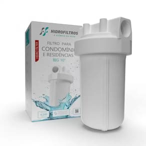 Filtro Para Água Hidro Filter Big Poe 10 BR Poly Flow - Branco - Hidrofiltros