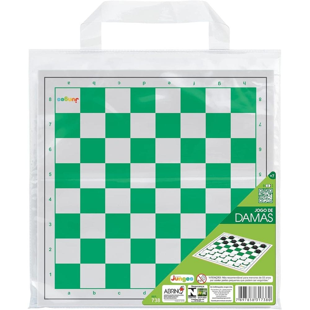 Jogo de Damas Na Sacola Em Madeira Junges 738