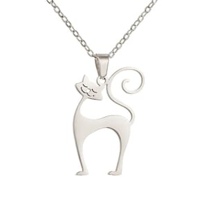 Colar Corrente Feminina Pingente Gato Judith