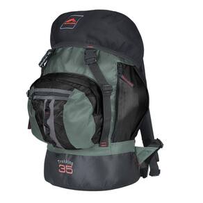 0035 - Mochila Trekking 35 - Preto Com Cinza