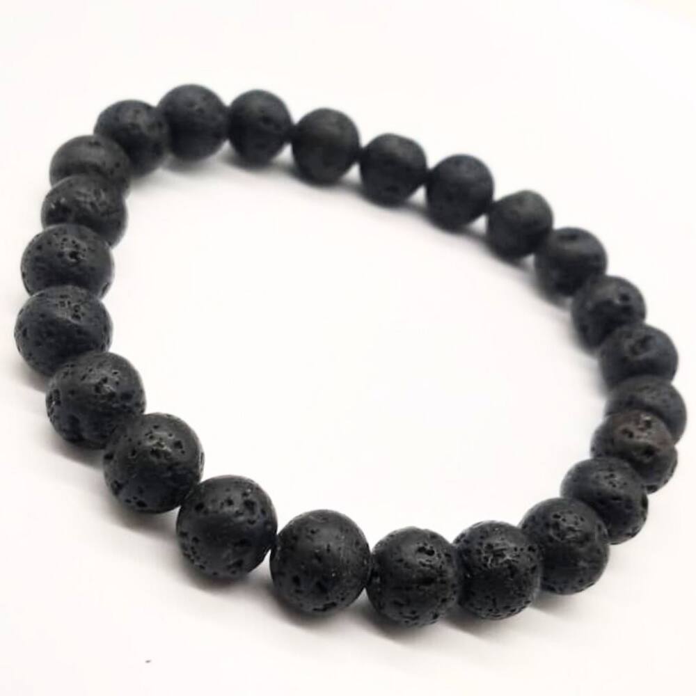 Pulseira de Pedra Lava Vulcânica - Unissex