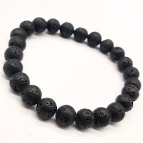 Pulseira de Pedra Lava Vulcânica - Unissex