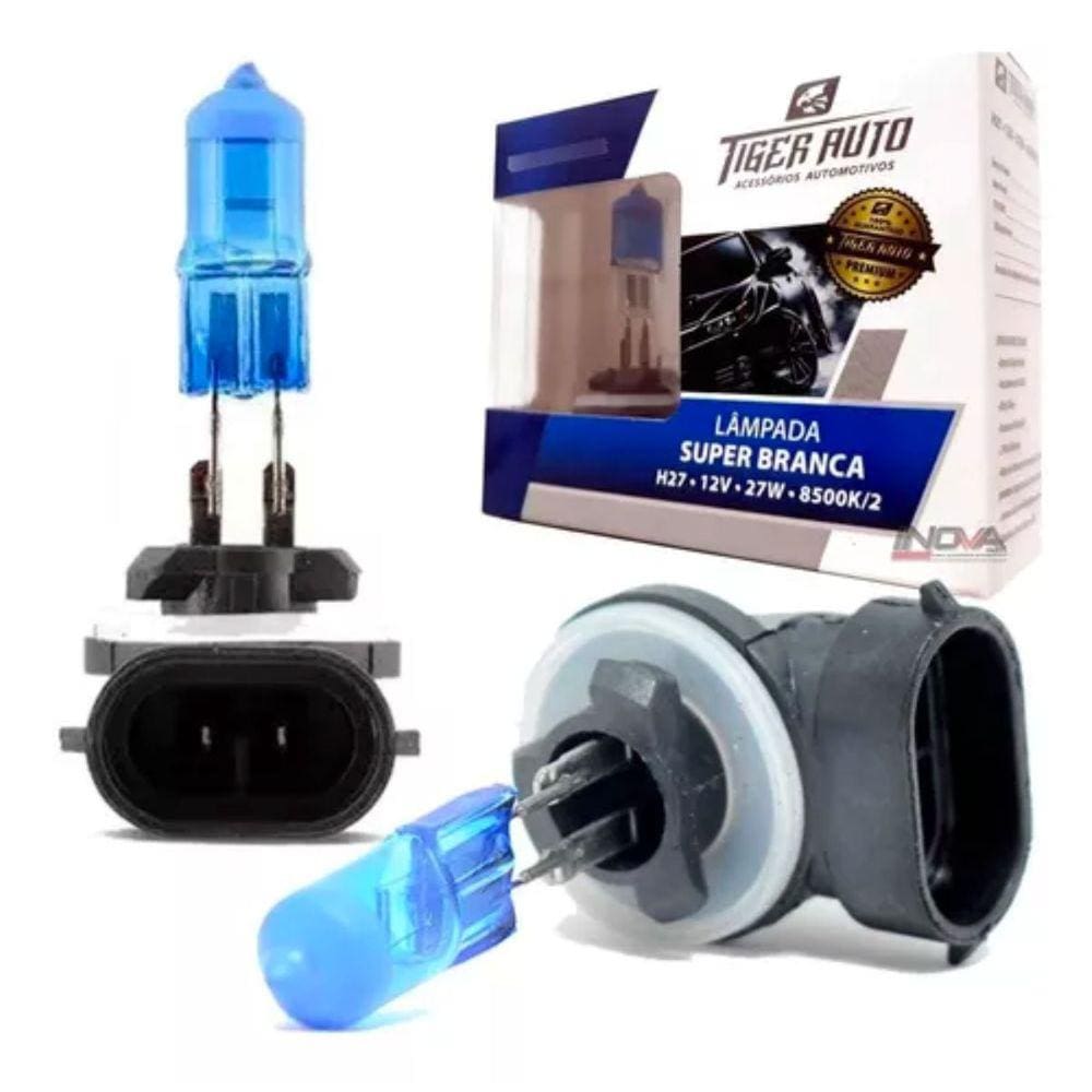 Lâmpada Super Branca unidade H27 8400k/2 Tipo Xênon 12v 55w Tiger Auto