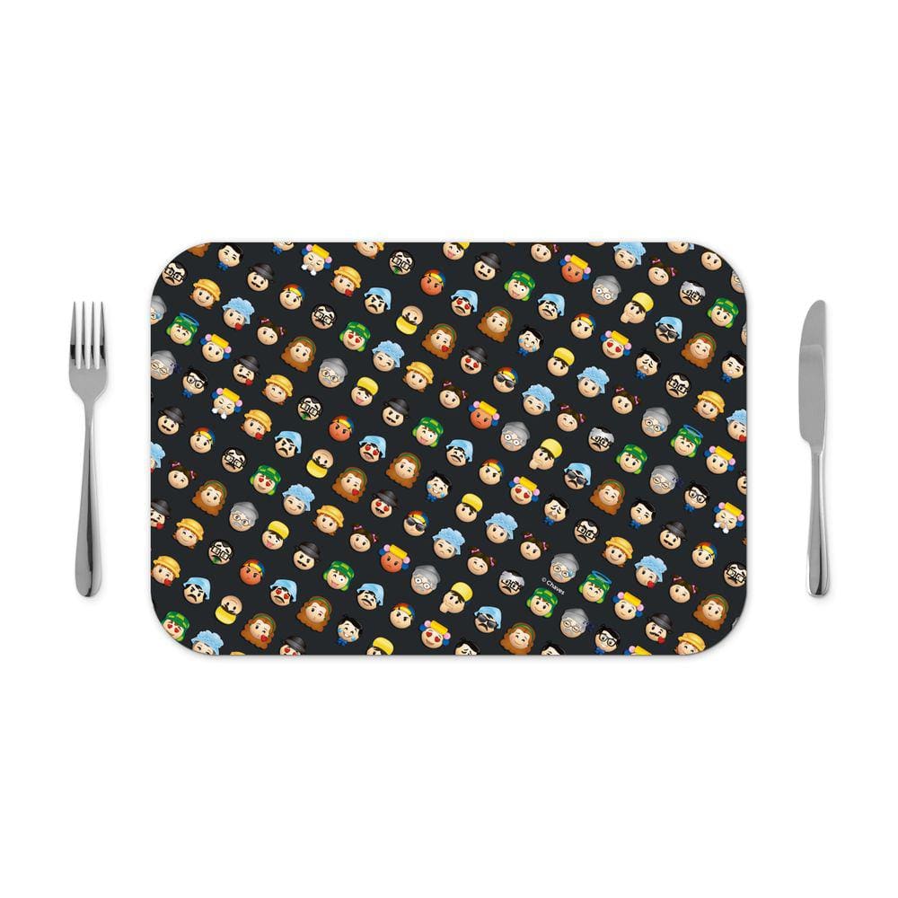 Jogo Americano 30x40cm Licenciado CHAVES - Emojis - preto