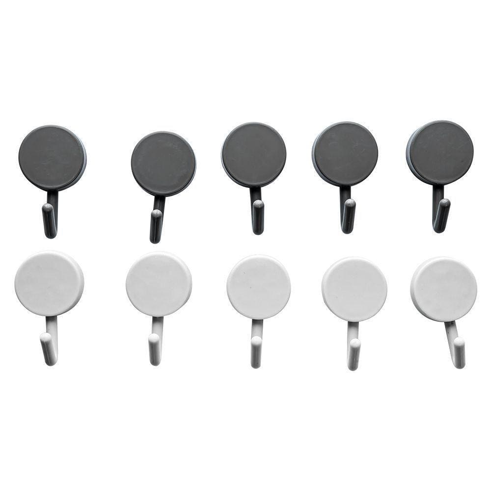 Kit 10 Ganchos De Parede Multiuso Prático Sem Furos