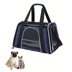 Bolsa Transporte Gato Cao Cachorro Pet Faixa Refletiva Viagem Passeio Animal de Estimaçao Pequeno Porte Aviao Onibus Carro