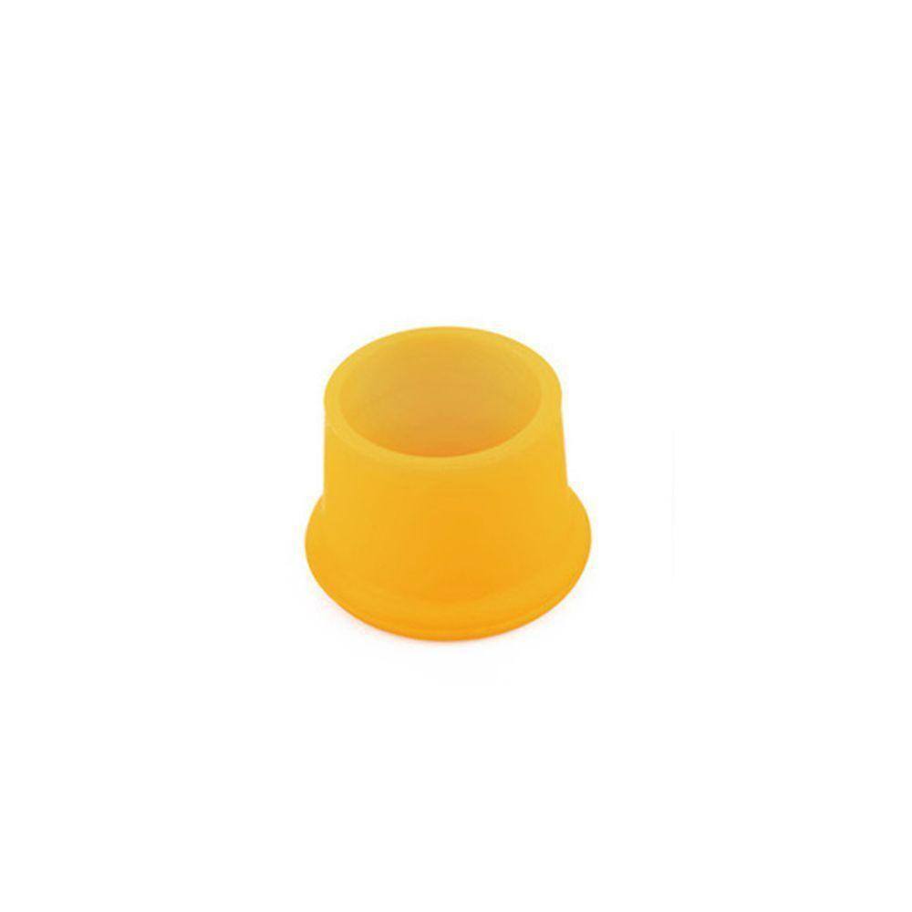 Kit 2 Tampas Em Silicone Para Garrafas Cerveja Vinho Amarelo