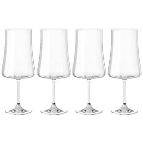 Taças de Vinho e Água Cristal 560ml Com Titânio Pleasure 4 peças - Haus Concept