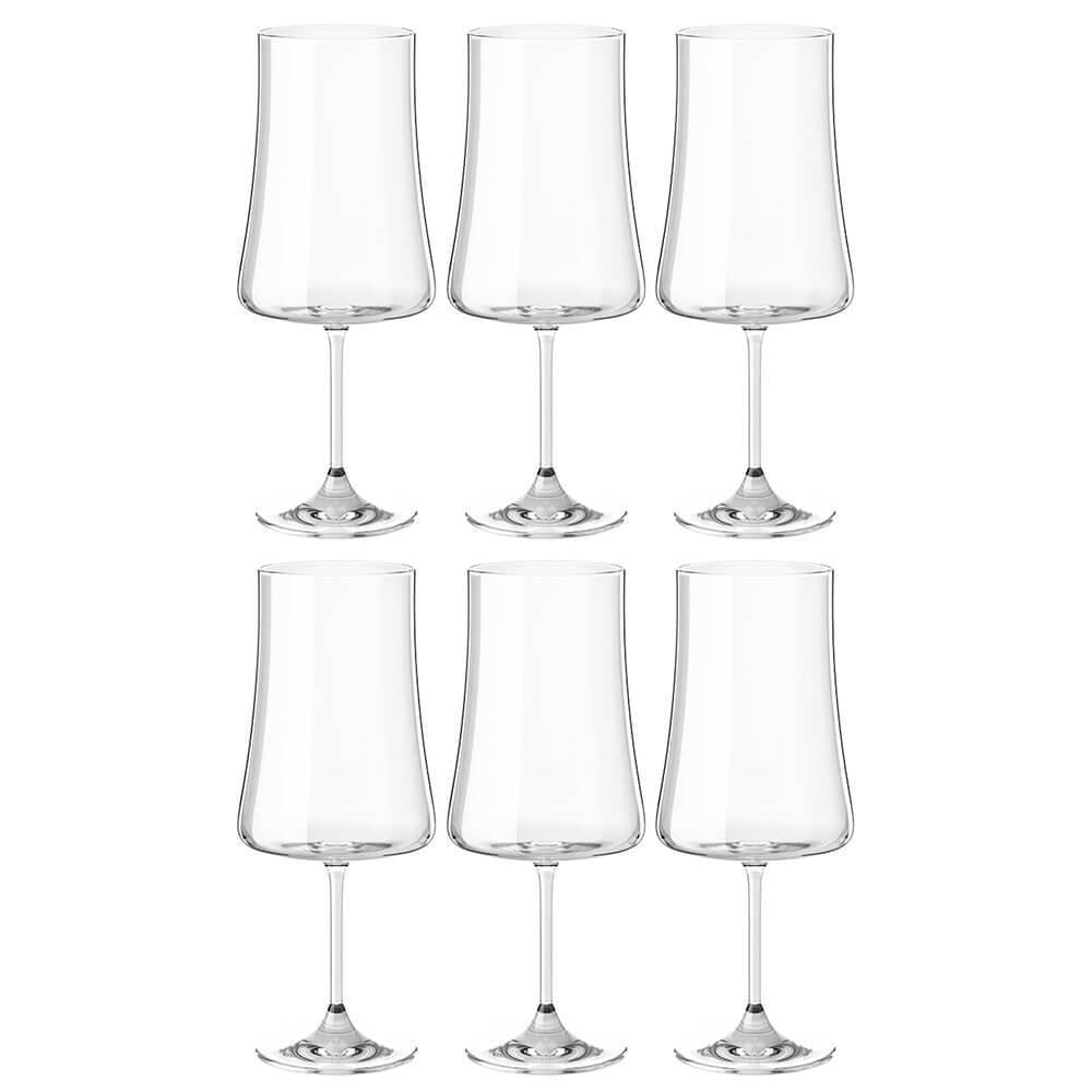 Taças de Vinho e Água Cristal 560ml Com Titânio Pleasure 6 peças - Haus Concept