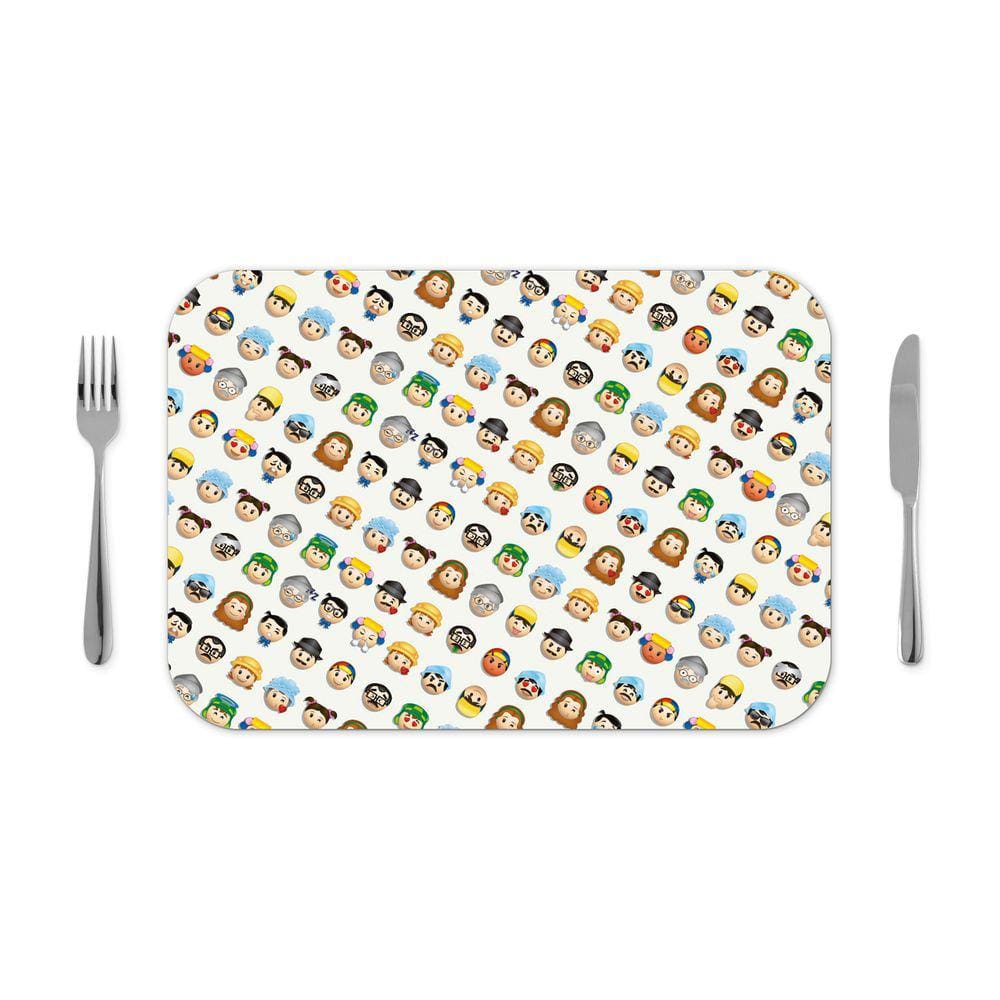 Jogo Americano 30x40cm Licenciado CHAVES - Emojis - branco