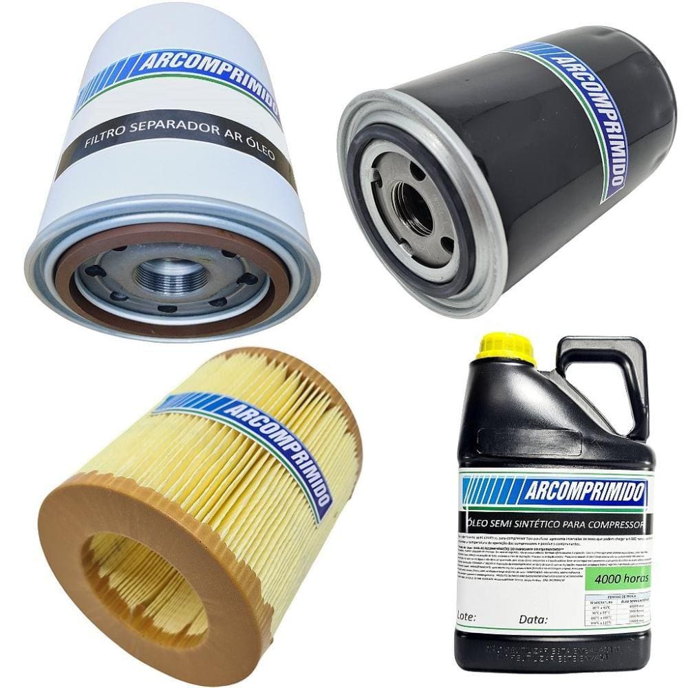 Filtros e 5L Óleo Semi Sintético 4000h Similares Compair L22